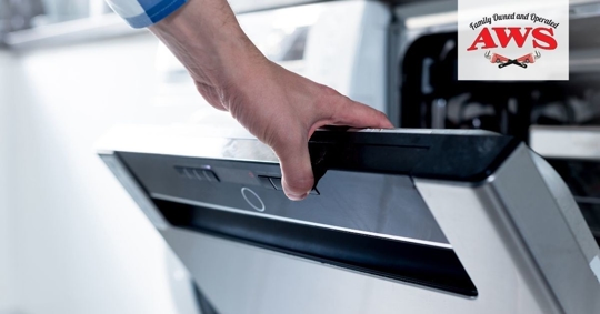 Hand opening dishwasher