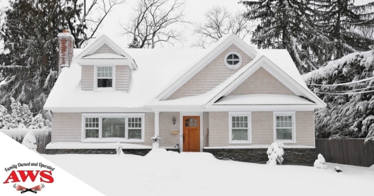 House covered in snow