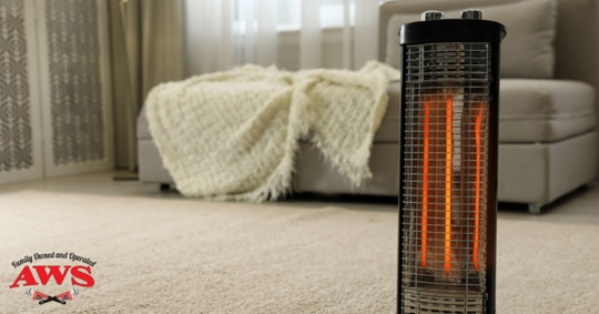 space heater in room