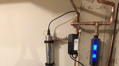 Aquasana Water Filter with Uponor Phyn Flood Stop Photo